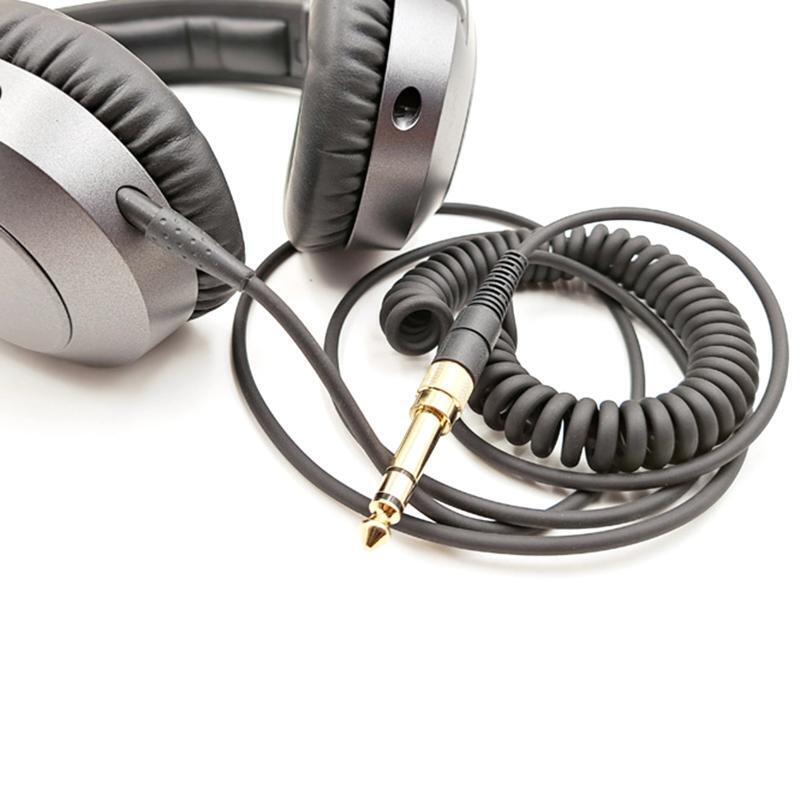 Earphone Wire 3.5mm Extended Coiled Spring Cable for SENNHEISER HD6 HD7 HD8 Wire