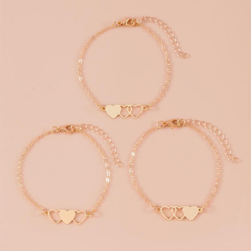 3Pcs Pinky Promise Distance Matching Bracelets for Friends Couple Family Teen