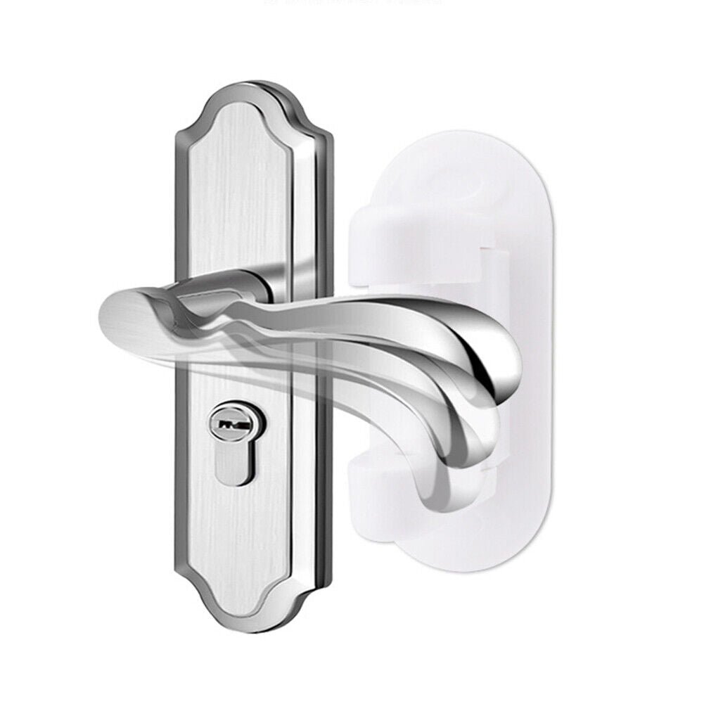 Door Lever Lock Baby Proofing Security Self-Adhesive -Door Knob Handle Lock