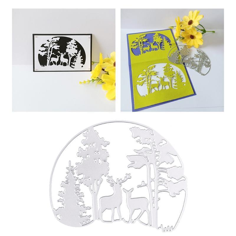 Elk Forest Metal Cutting Die for DIY Paper Crafts Scrapbooking Photo Album Decor