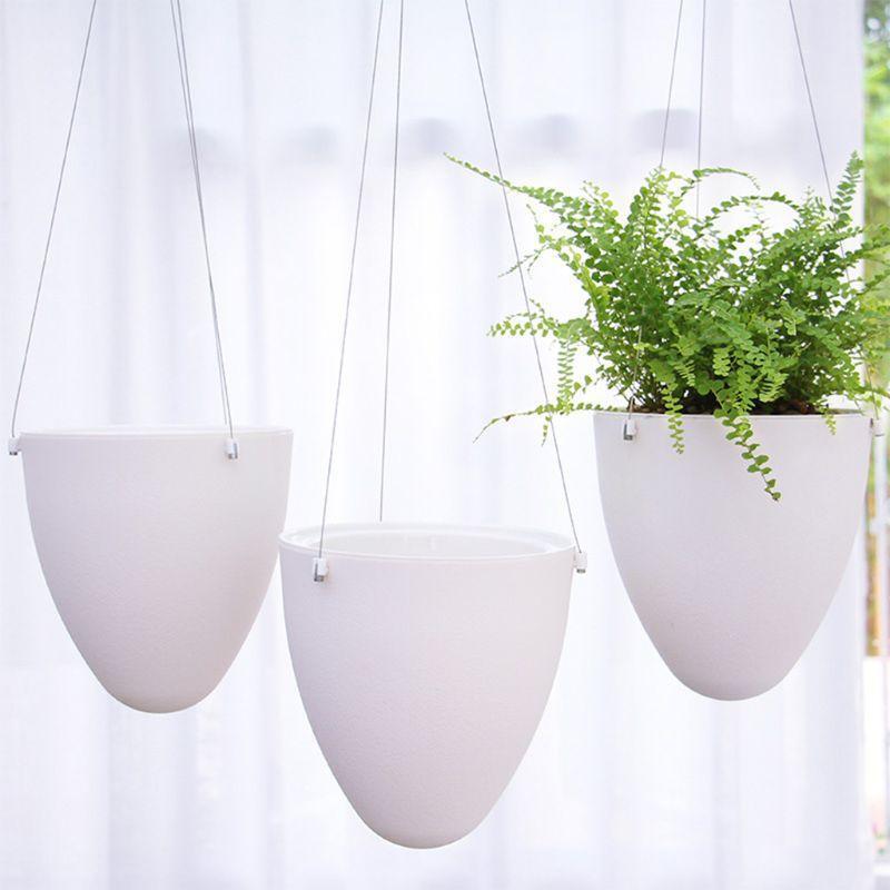 Watering Flower Pot Container, Hanging Planter with Chain