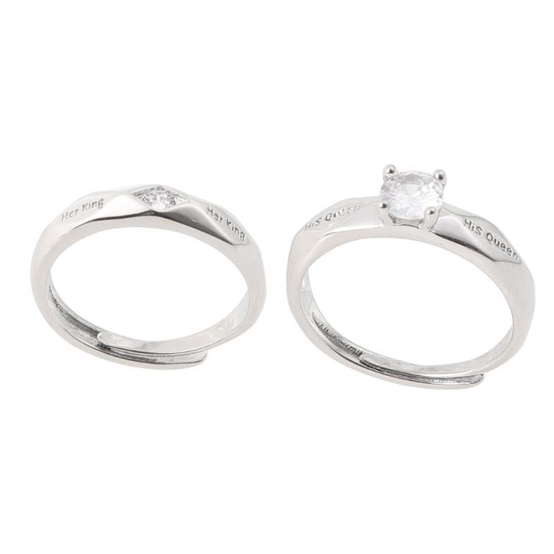 Zircon Decoration Cold Wind Ins Opening Couple Rings Korean Women Wedding Rings