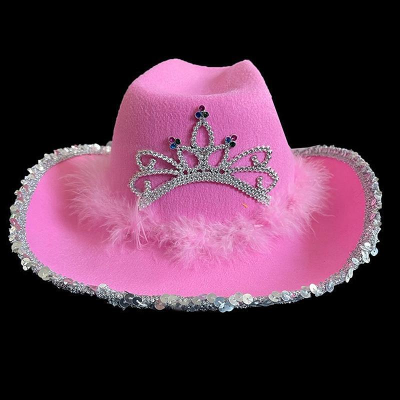 Fashion Supplies Western Style Felt Fedora Hat Wide Curve Brim Cowboy Jazz Hat