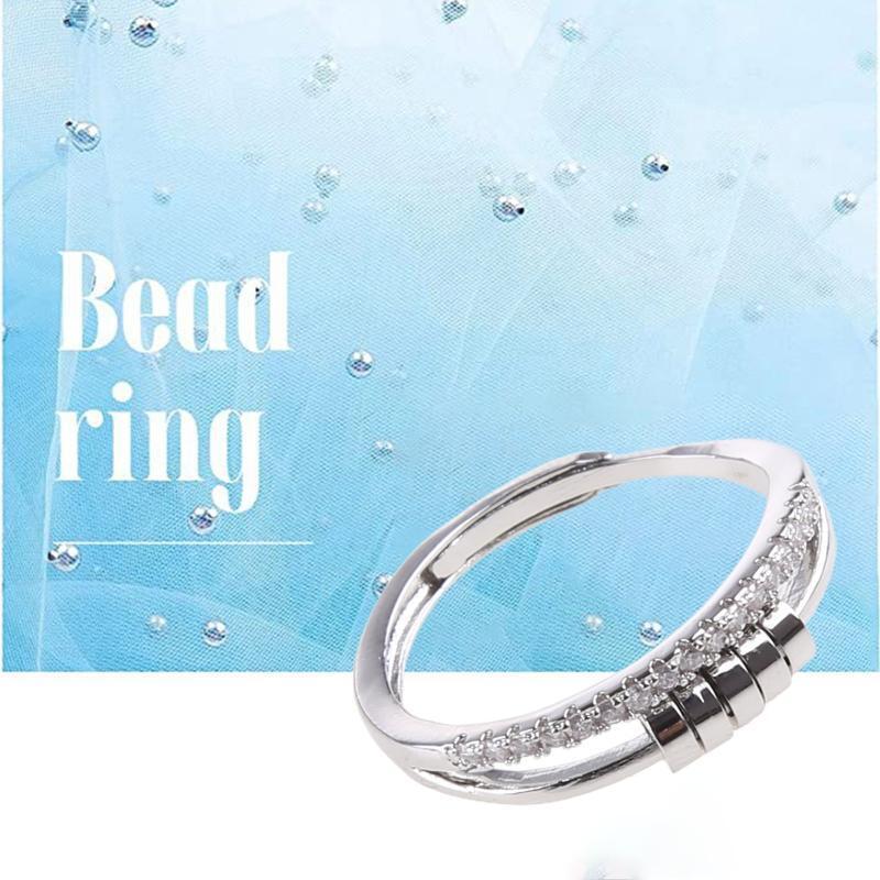 Diamond-studded Rotating Ring Fashion Female Five-ring Index Finger Ring