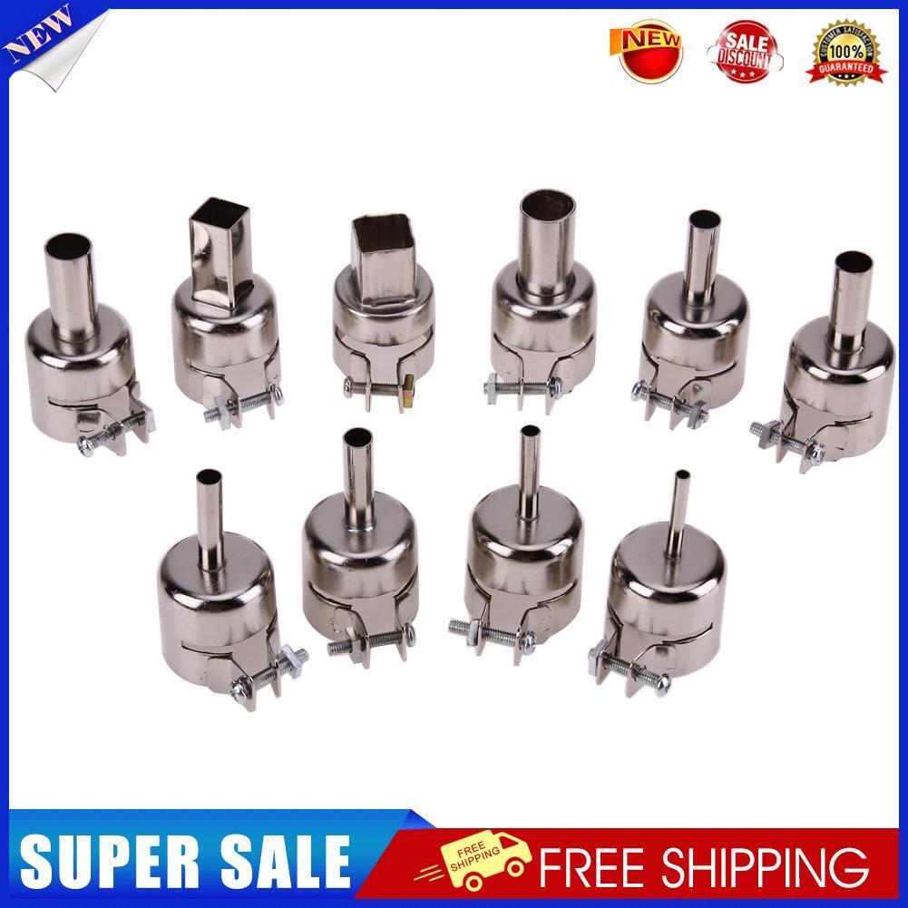 10Pcs Heat Gun Nozzles Solder Kit Set for 850 Hot Air Soldering Station