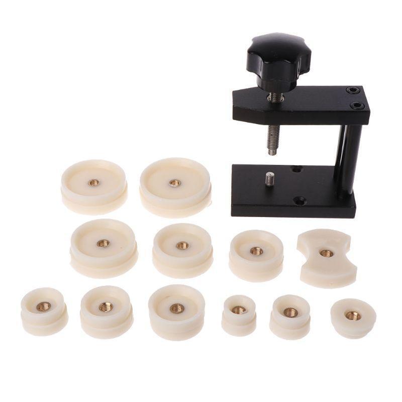 Professional High Accuracy Spiral Watch Back Case Press Tool with 12Pcs Fittings