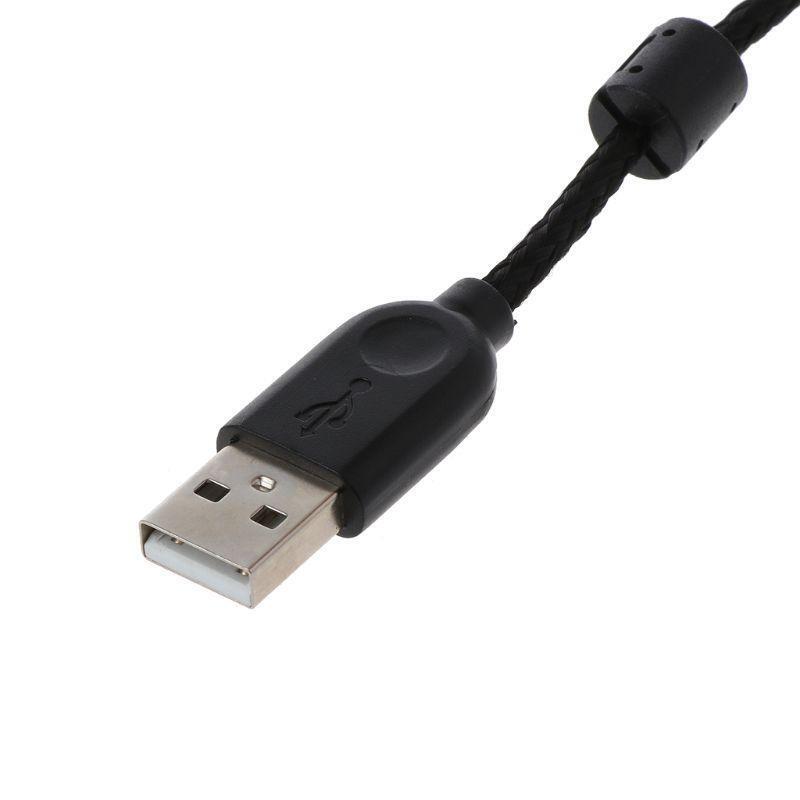 Mouse Replacement Parts Durable Black Nylon Braided Line USB Cable Fit for G502