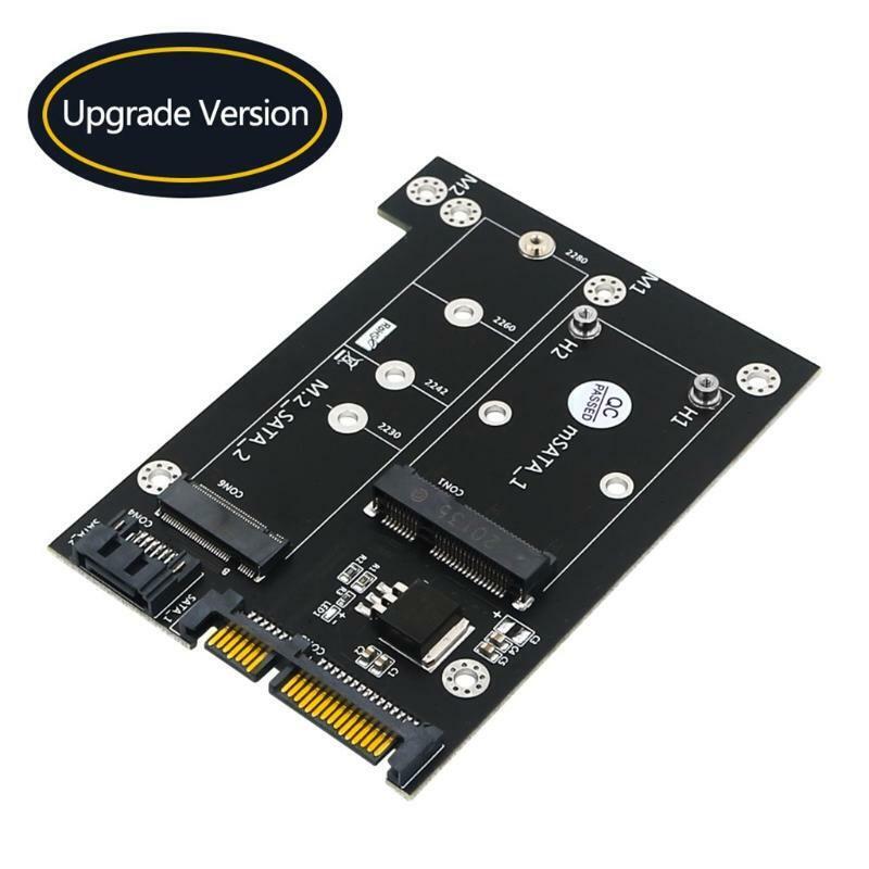MSATA or M.2 to Dual Sata 3.0 Adapter Board 2-in-1 NGFF or mSATA Converter Kit