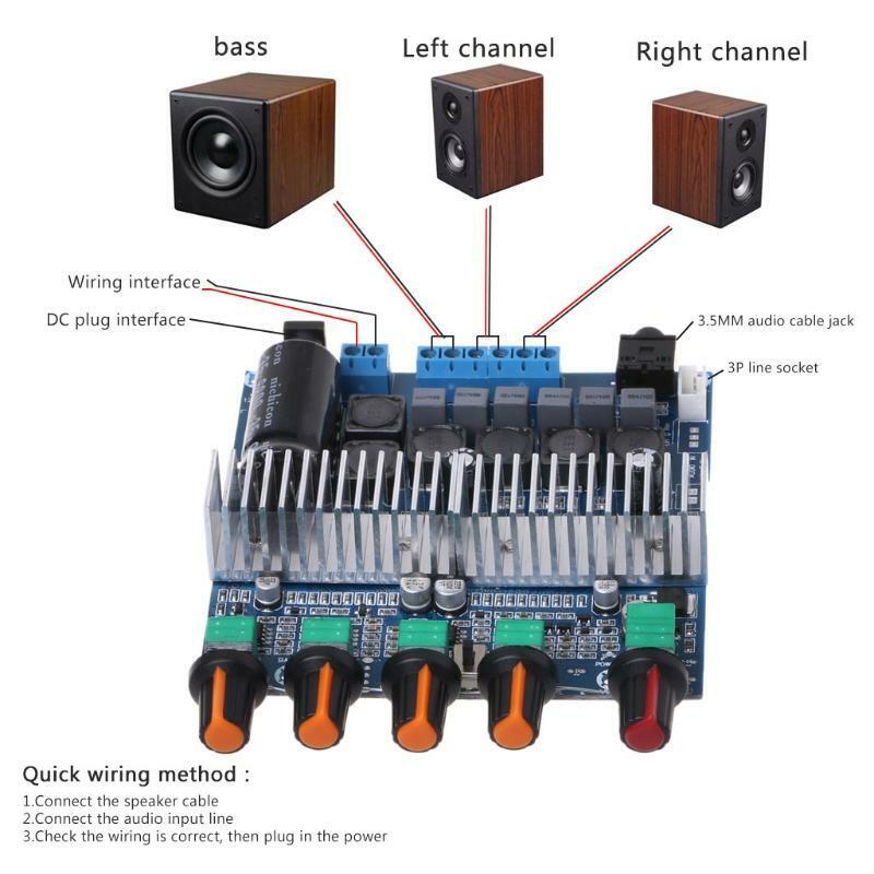 TPA3116 50W+50W+100W Amplifier Board 2.1 High Power HIFI Digital Bass Amplifier