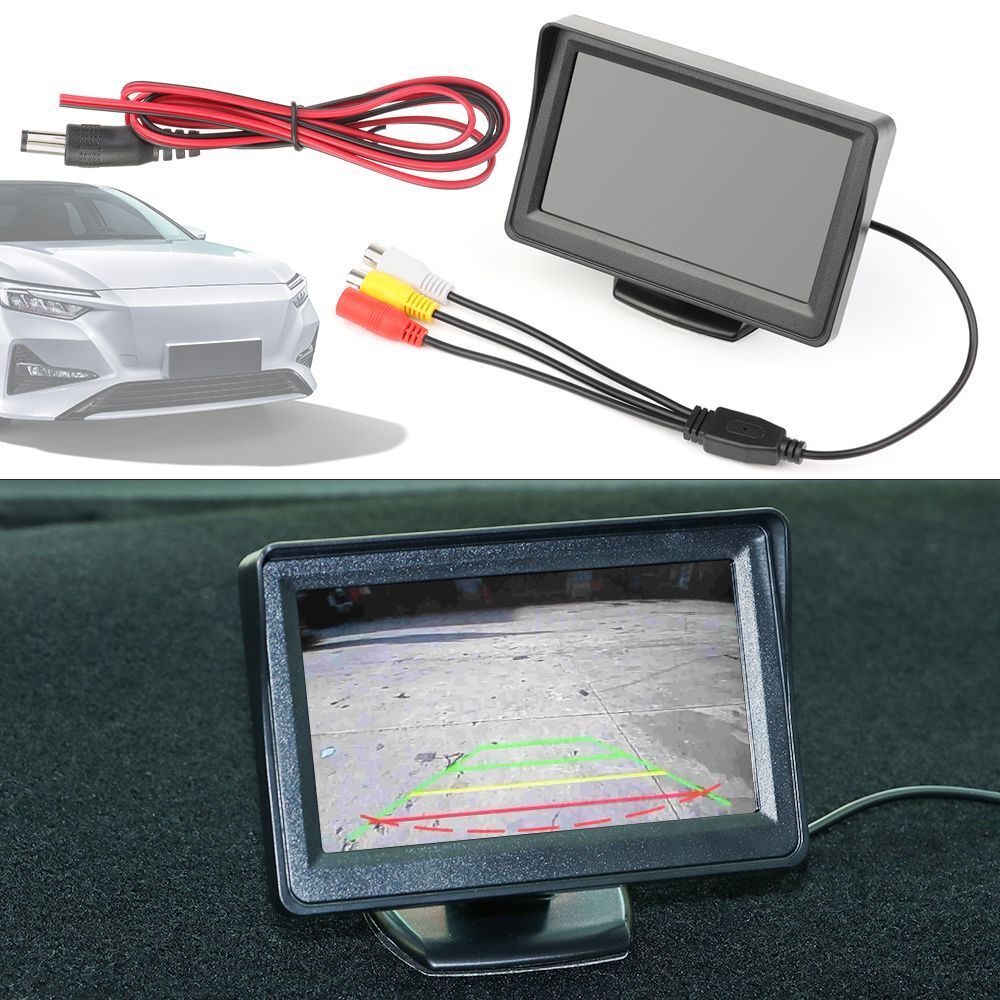 4.3" Car Monitor LCD Desktop High-definition Display Parking Backup Camera