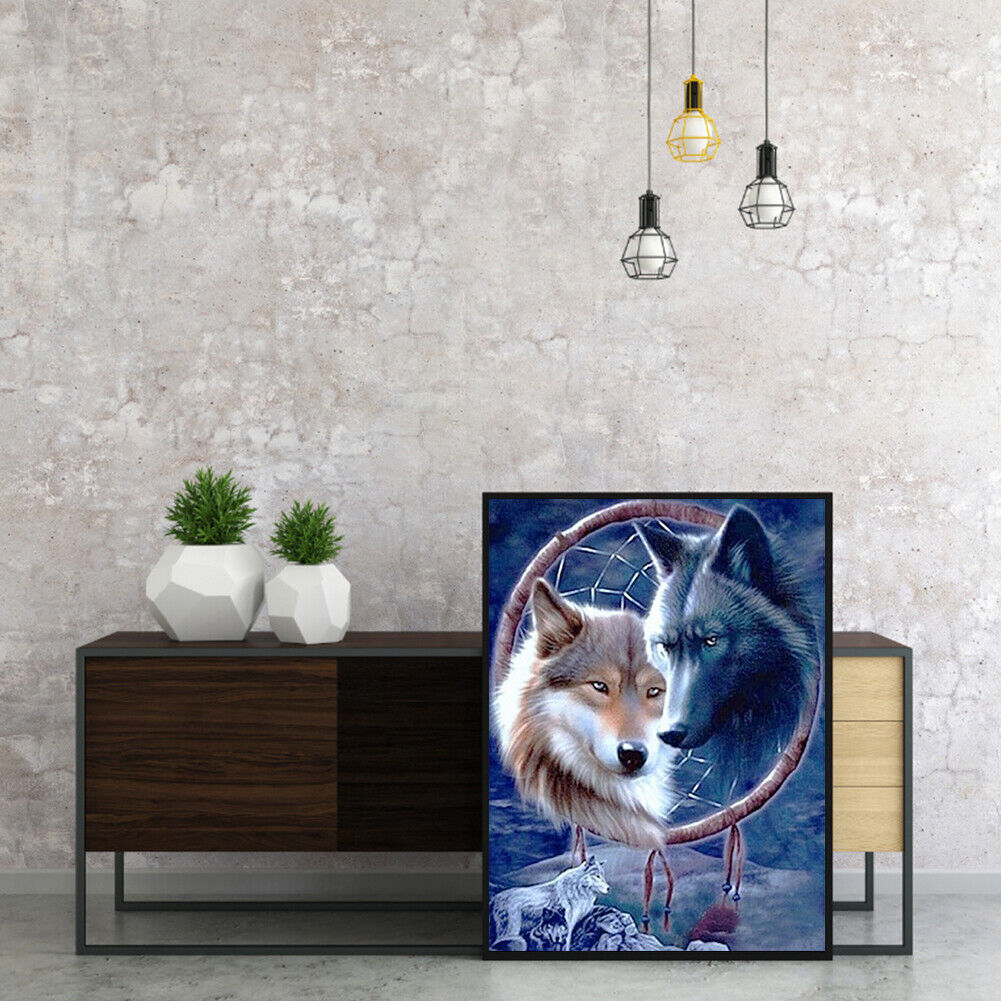 Full Embroidery Wolf Printed Cross Stitch 11CT 3 Strand Cotton Kit for Home