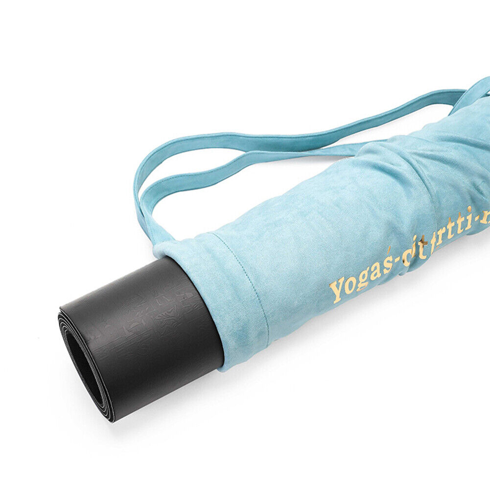 Yoga Mat Shoulder Carrier Bag Exercise Pilates Pads Backpack (Light Blue)