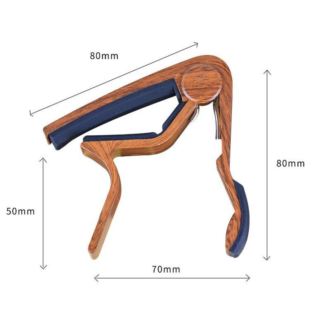 Metal Ukulele Quick Change Guitar Capo Wood Grain Clamp Tone Changing Clip