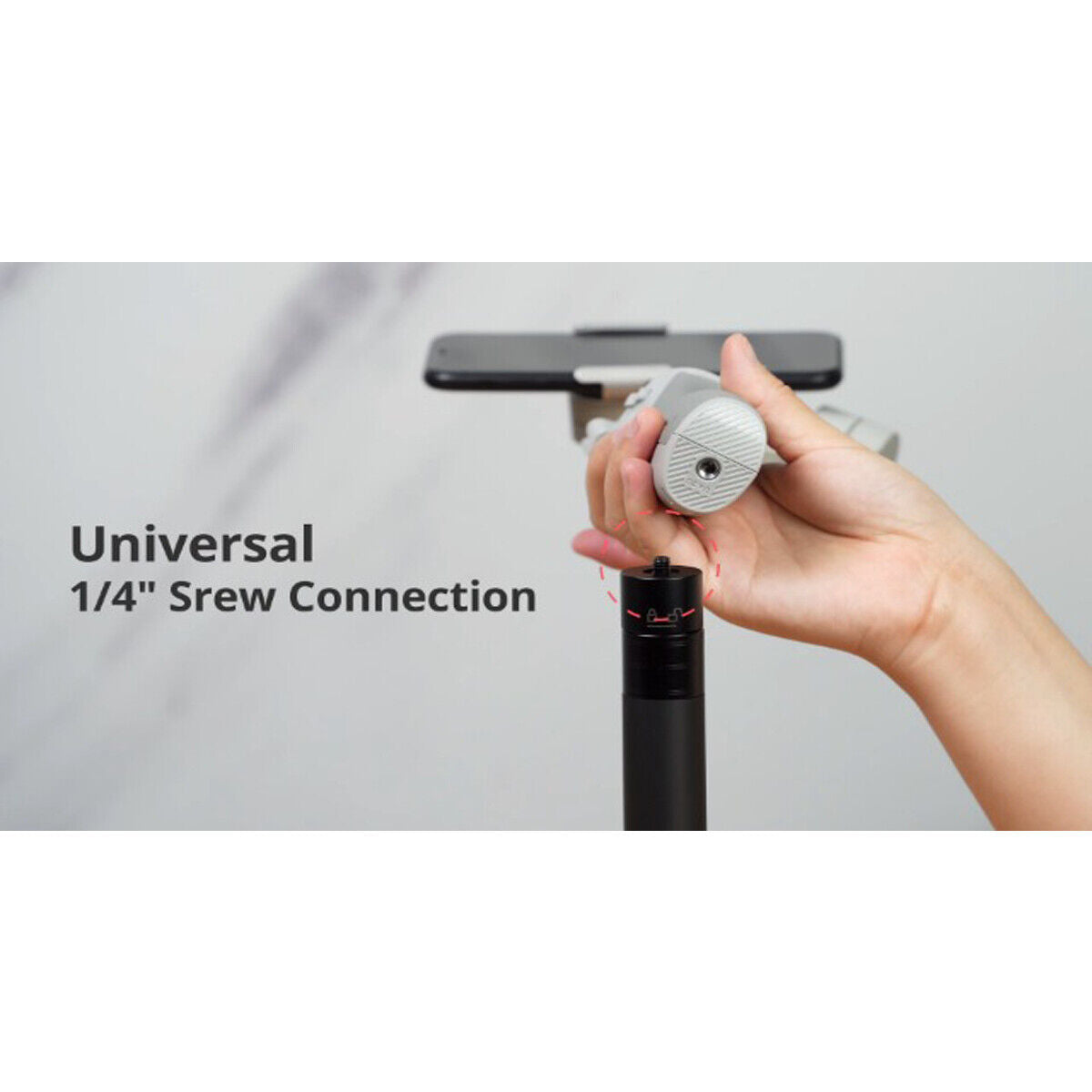Alloy Gimbal Selfie Stick Extension Rod 1/4" Screw Extender Pole for Zhiyun