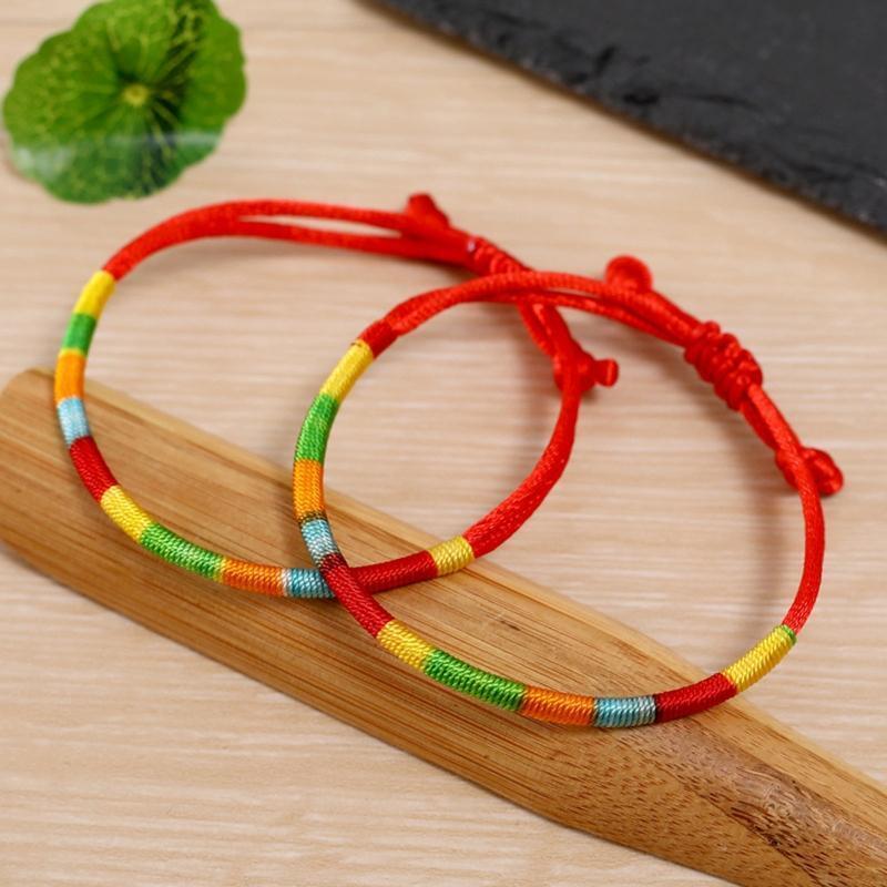 2 Packs Hand Woven Friendship Bracelets Handmade Braided Bracelet Adjustable