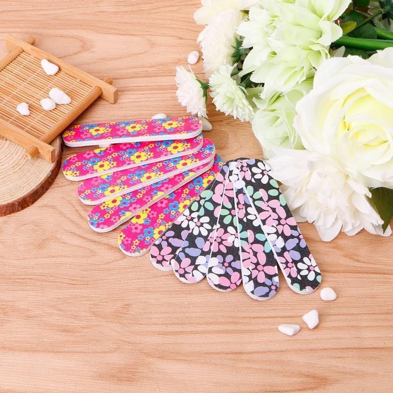 1PC Double Side Round Shape Nail Files Sanding Manicure Tools Nail Art Tips New