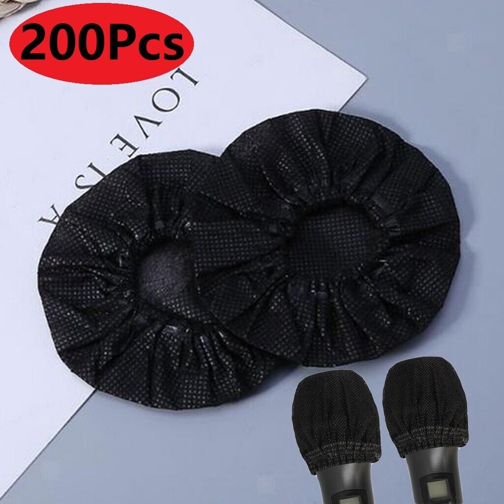 200x Disposable Non-woven Microphone  Handheld Mic Sanitary Filter s