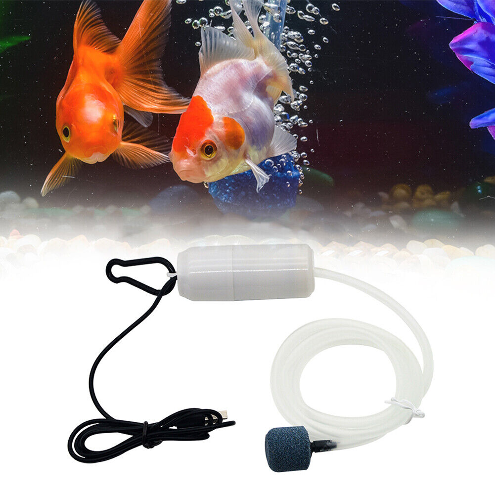 Aquarium Oxygen Air Pump Fish Tank Silent Air Compressor Aerator (White)