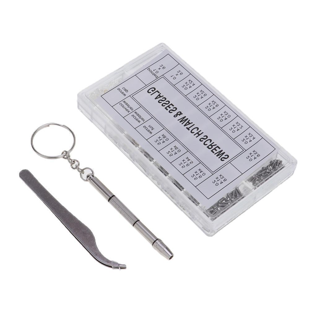1000pcs Tiny Screws Nut + Screwdriver Watch Glasses Repair Tool Kit