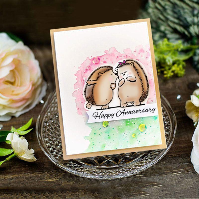 Tower Hedgehog Silicone Clear Seal Stamp DIY Scrapbooking Embossing Photo Album