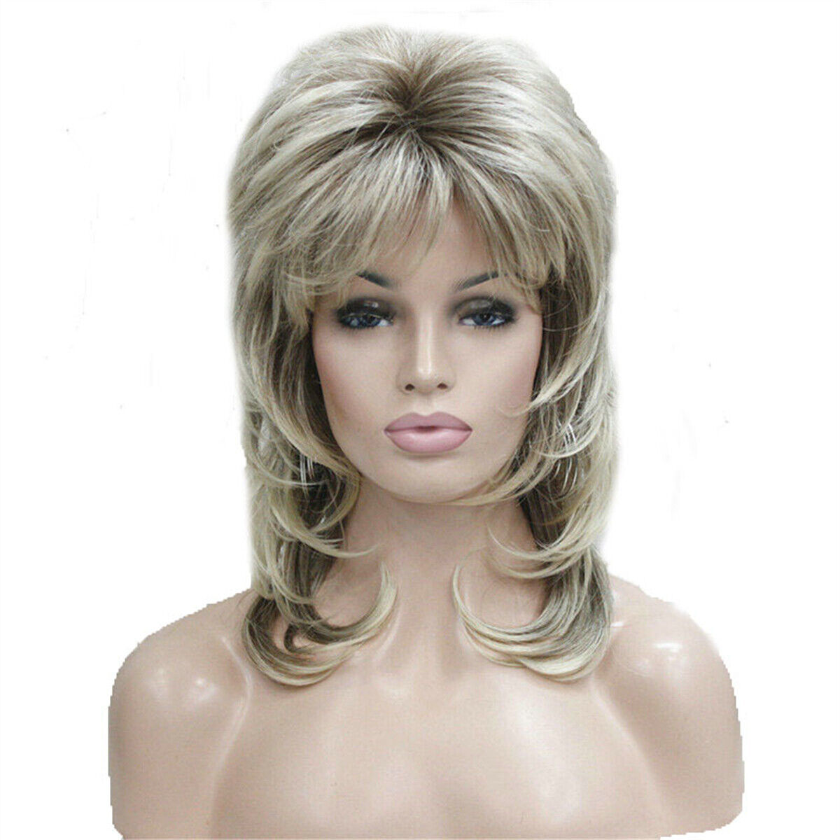Lydell Long Soft Shaggy Layered Blonde Ombre Classic Cap Full Synthetic Wigs