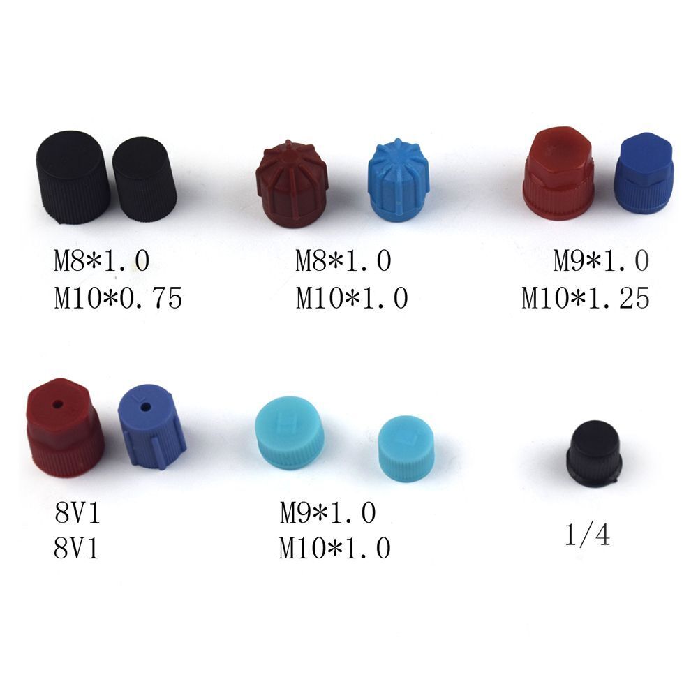 Valve Core Cap Dust Cap for Car Air Conditioning Valve Core Dust Caps Set