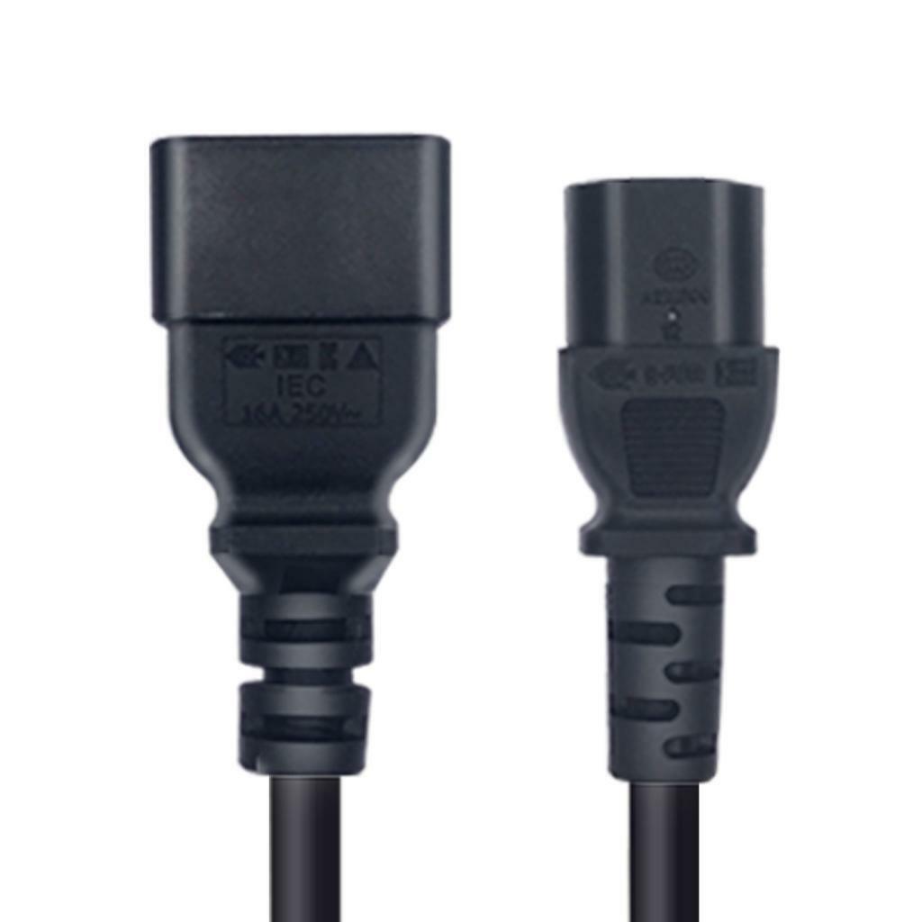 IEC 320 C13 to C20  Extension Cord Adapter for Computer PDU UPS Black