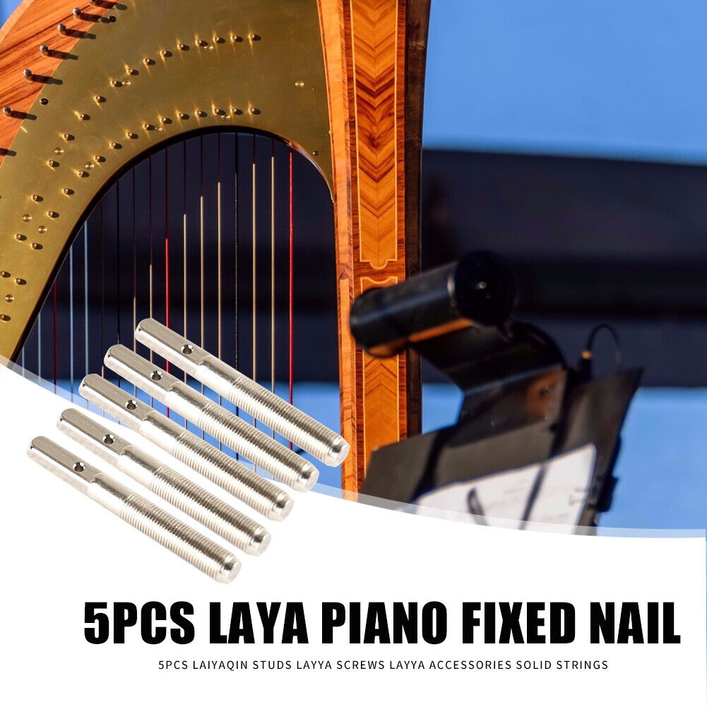 5pcs Pins Nails+5pcs Accessories for 7/10 String Lyre Small Harp Geek Parts