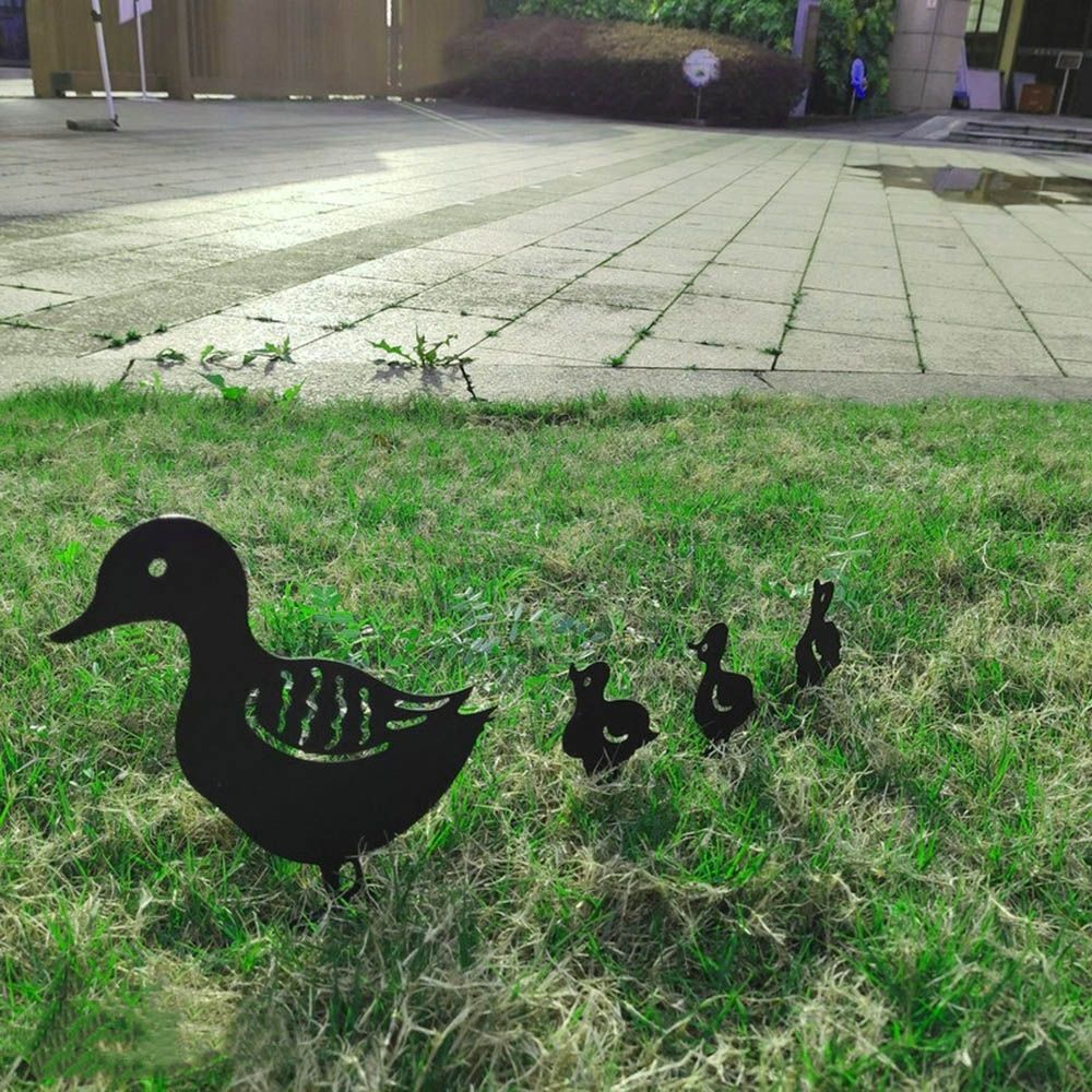Plug-in Posts Standing Duck Decoration Lovely Duck Silhouette Silhouette Stakes