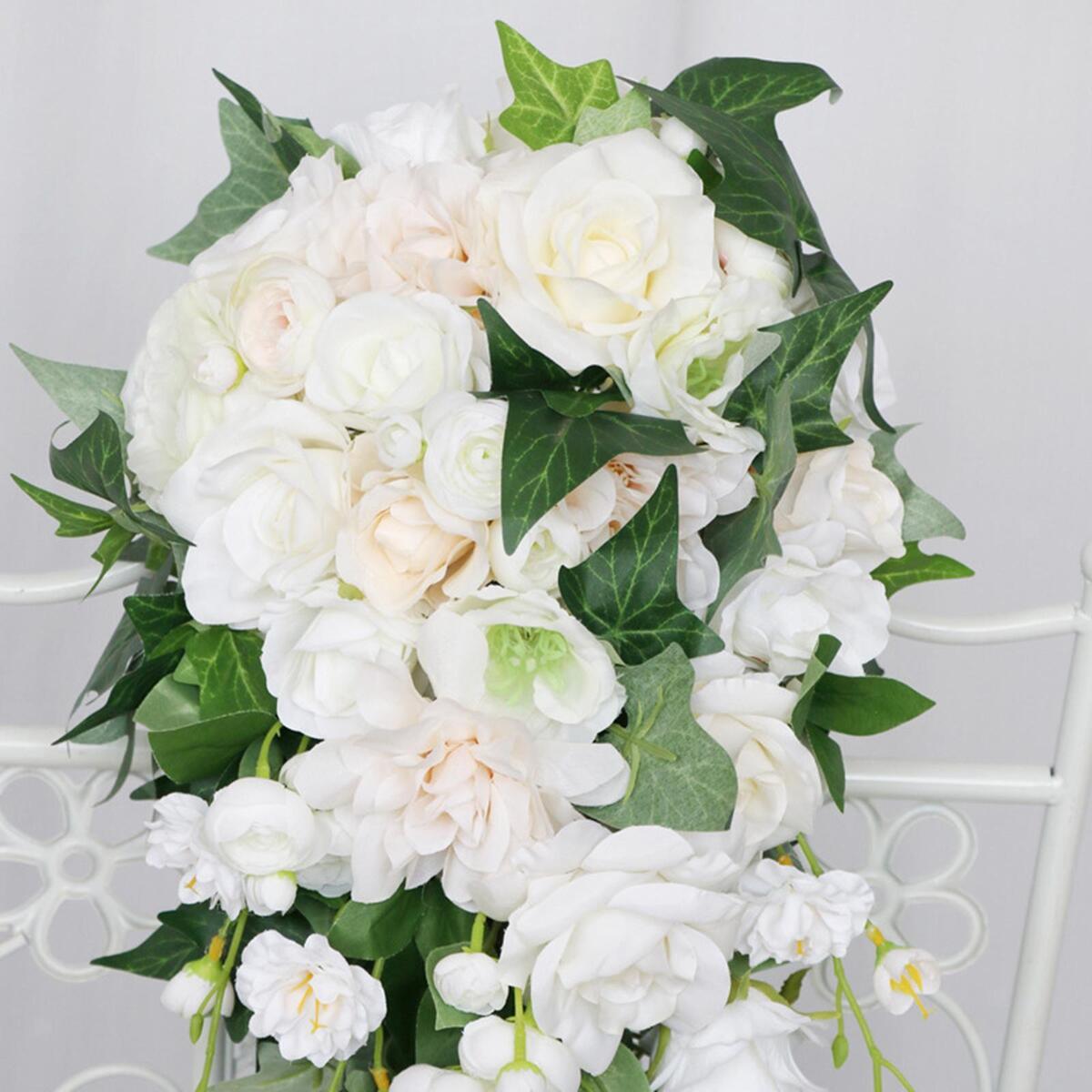 Wedding Bouquets Waterfall Flowers Handmade for Anniversary Bridal Shower