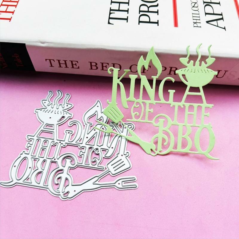 King of The BBQ Letter Metal Cutting Dies Embossing Stencil DIY Album Template