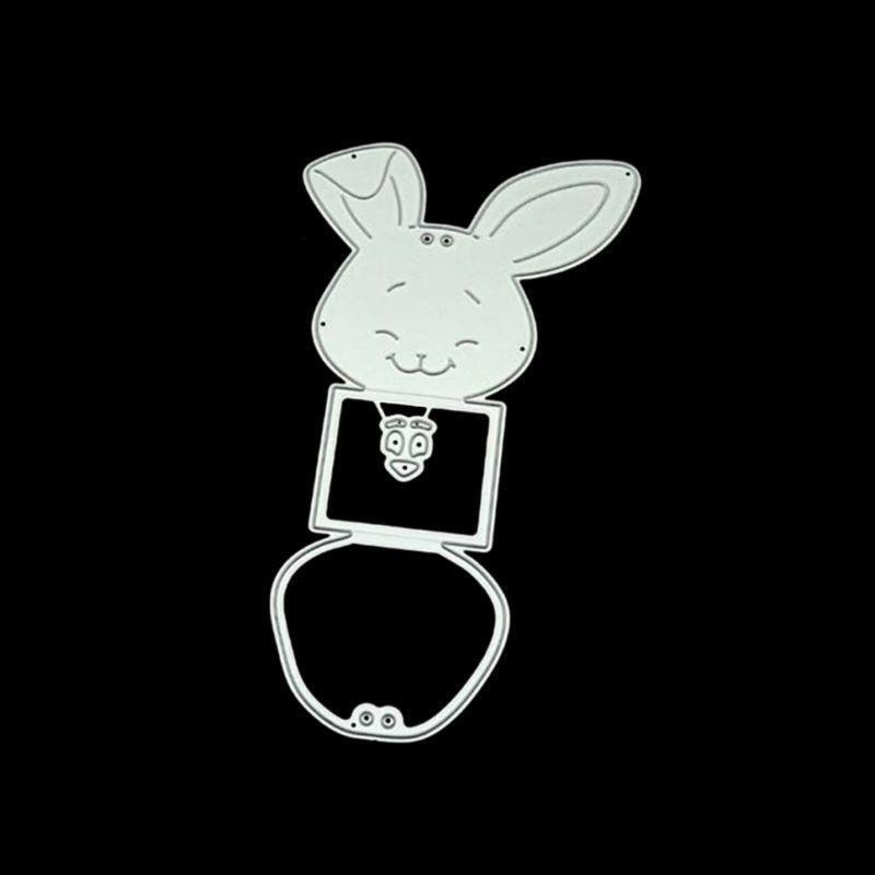 Cute Rabbit DIY Metal Cutting Dies Stencil Scrapbooking Photo Album Stamp Paper