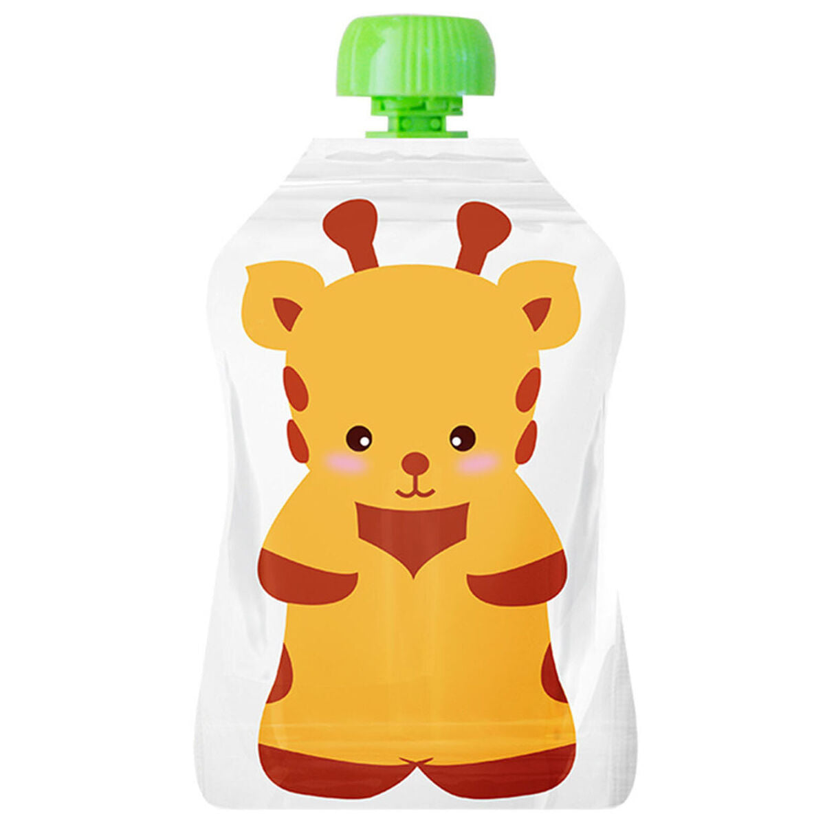 8pcs Reusable Food Storage Bags Sealed Refillable Baby Food Pouch Random