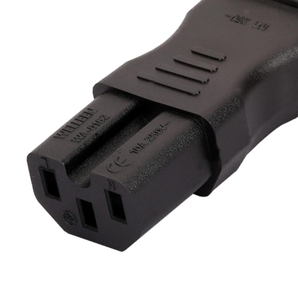Power Supply, IEC 320 C14 Male to 320 C15 Female Converter Adapter