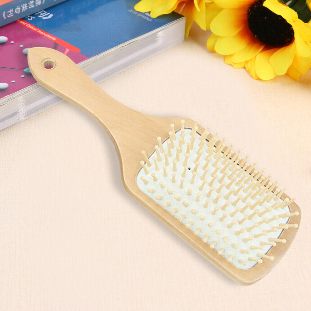 Wood Healthy Massage Anti-static Air Cushion Brush Hair Growth Comb (White)