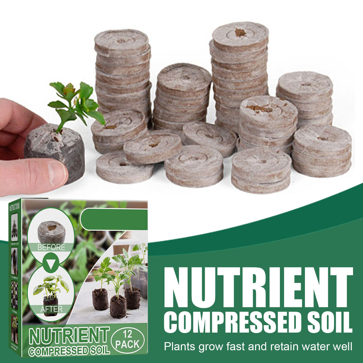 Seedling Germination Soil Blocks - Mixed Coconut Bran Peat Lignin Pellets