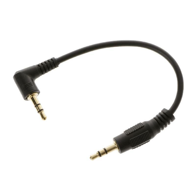 10cm Auto Car Right Angle Male To Male 3.5mm Aux Jack Speaker Audio CableAdapter
