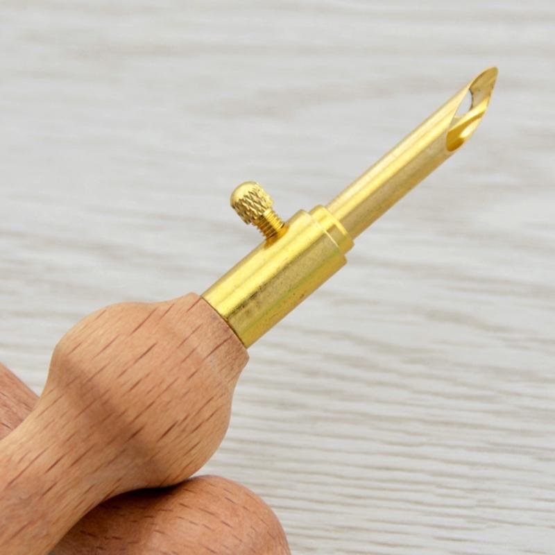 Knitting Embroidery Punch Threader Needle Pen Adjustable Sewing Accessories DIY
