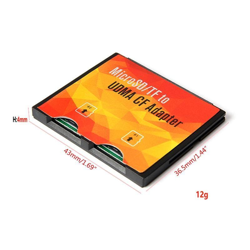 Memory TF To CF Card Holder Adapter Micro-SD Dual TF To Compact Flash Type I