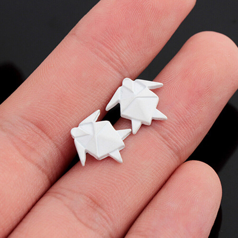 Fashion Women Geometric Folden Ear Stud Creative Earrings Casual Jewelry