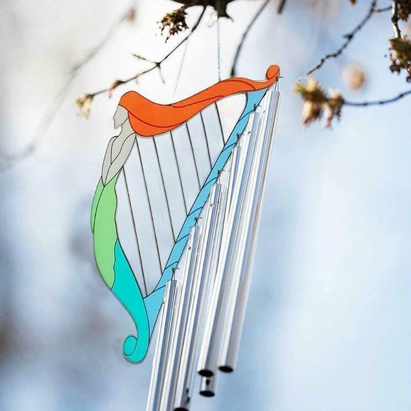 Beauty Girl Harp Multi-Tubes Wind Chimes for Outside Decoration Tuned Elegant