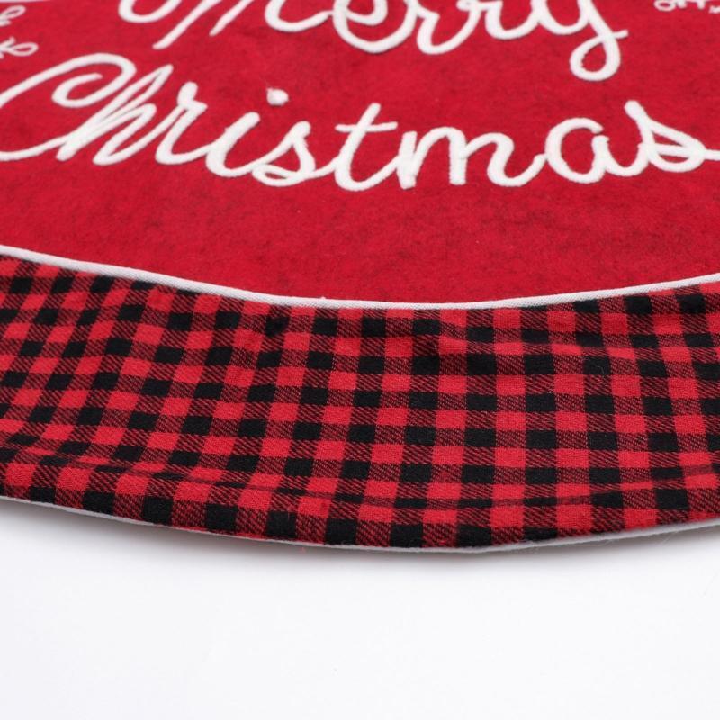 Christmas Tree Skirt with Snowflake, Double Sided Xmas Tree Skirt Xmas Decors