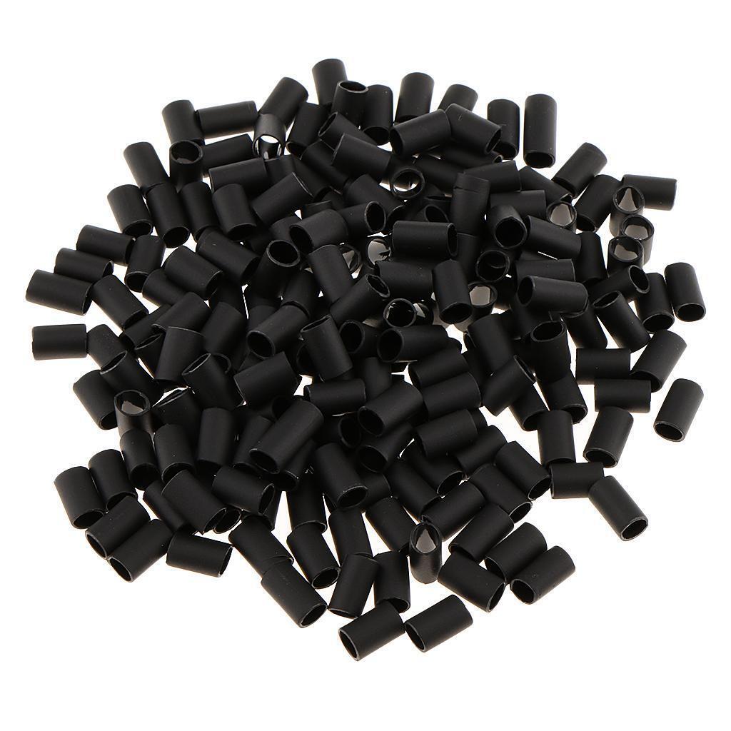 200 Pieces Heat Shrink Tube Micro Rings Link For I tip Hair Extension Black