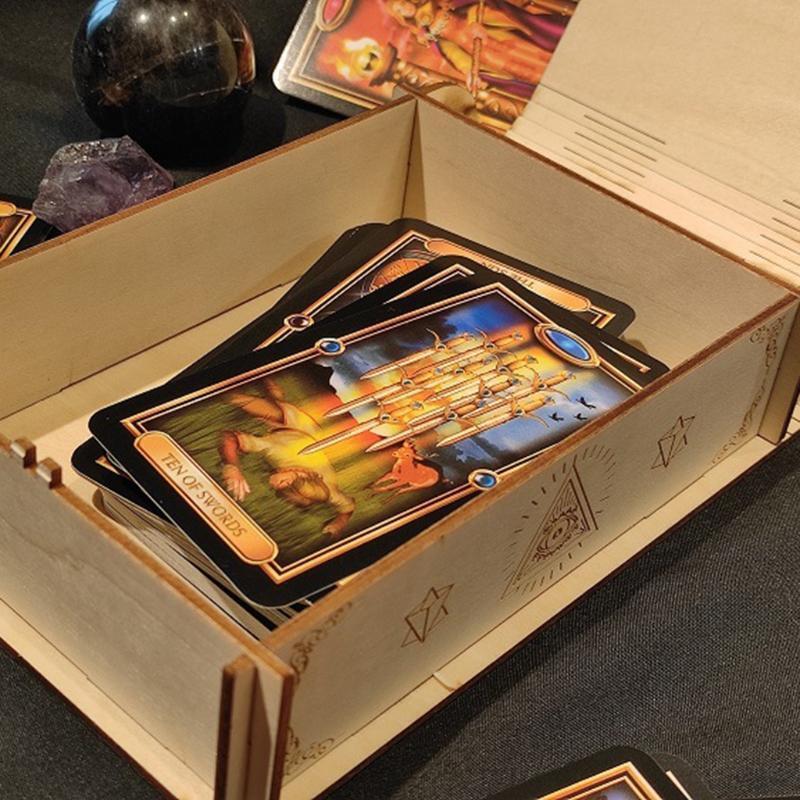 Playing Card Wooden Storage Box Case Holder Jewelry Poker Chip Case Organizers