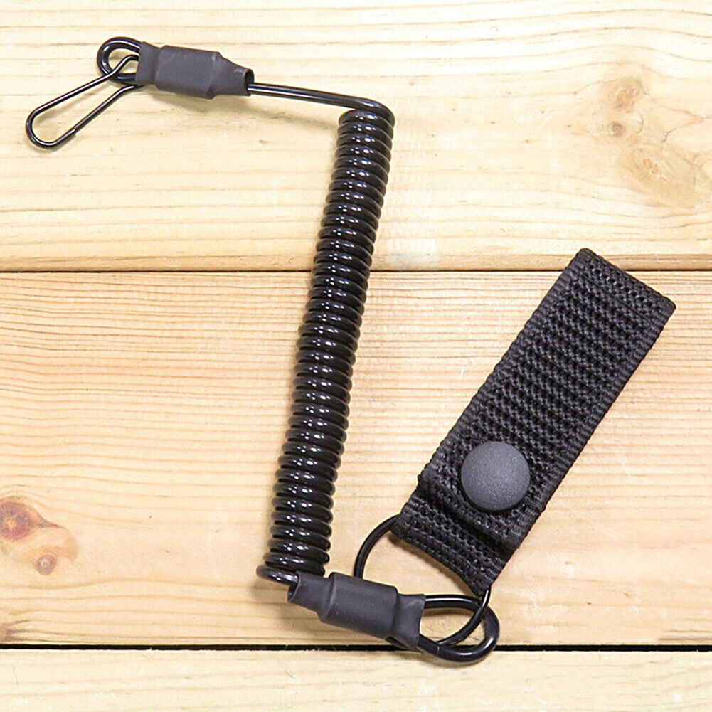 Retractable Spring Rope with Hook Anti-Loss Elastic Spring Keychain Strap