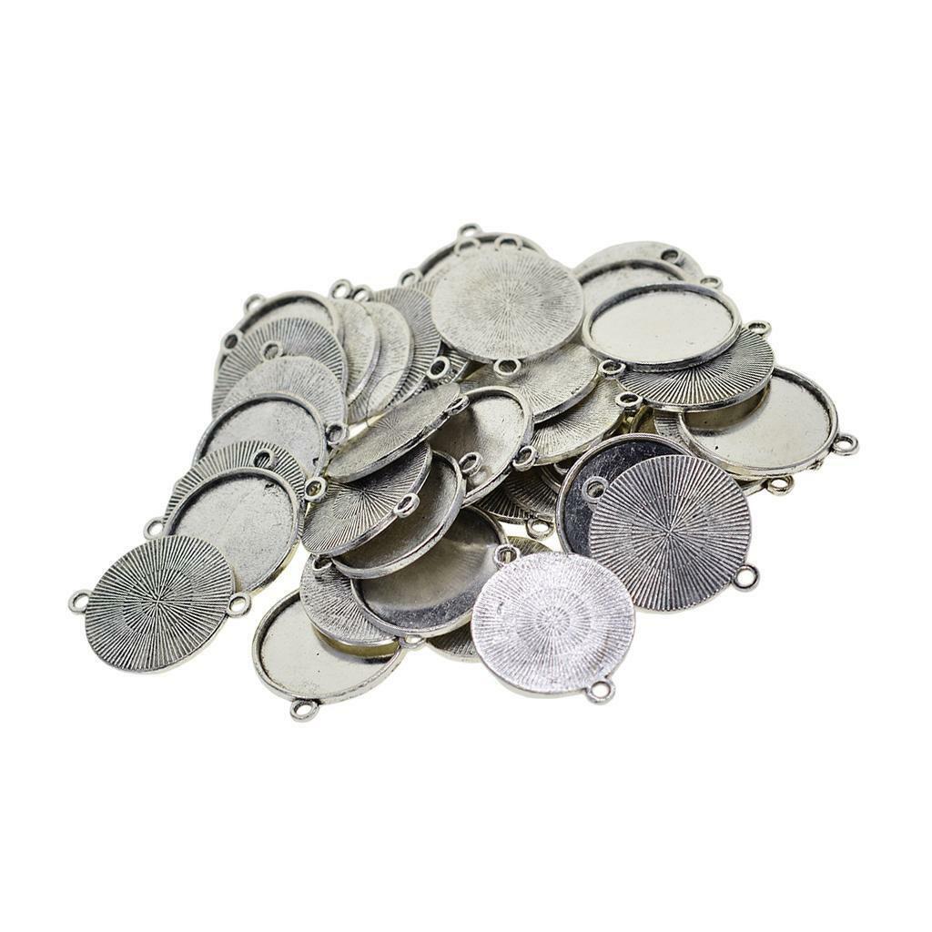 100 Pcs Round Blank Plain Bezel 16mm 18mm Cabochon Trays Pendant Crafting