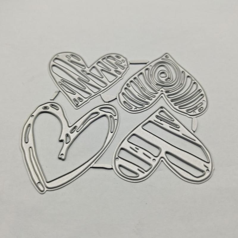 Metal Love Heart Cutting Die Stencil Valentine's Day Die Cuts Embossing Template