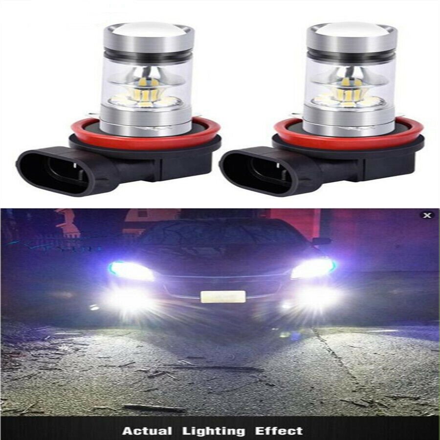 2x LED Fog Light Bulbs H11/H8 High Power White Driving Light Bulb SMD LED Bulbs