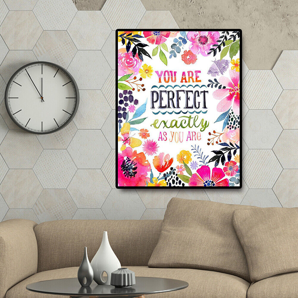 DIY Letter Cross Stitch 5D Full Round Drill Diamond Painting Wall Art Craft