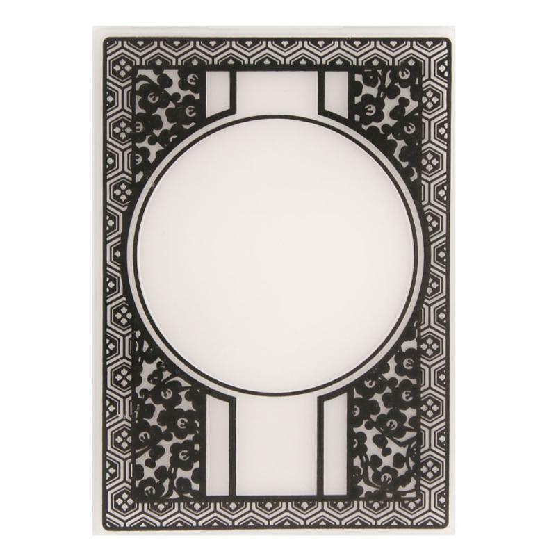 Round Plastic Embossing Folder Stencil Template DIY Craft Scrapbooking Making
